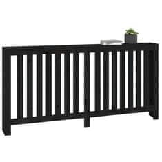 Vidaxl Pokrov za radiator črna 169x19x84 cm trdna borovina