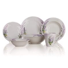 Banquet Porcelanski desertni krožnik LAVENDER 19 cm, komplet 6 kosov