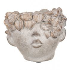 Autronic Betonski cvetlični zaboj, oblika glave, bakrena barva. BMO3573 COP