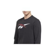 Reebok Športni pulover črna 176 - 181 cm/M Identity
