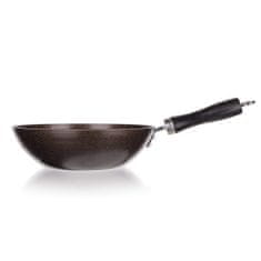 Banquet WOK ponev z neprijemljivo površino GRANITE Brown 25 cm, komplet 3 kosov