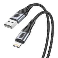 slomart Kabel USB-Lightning X10, 3A, 1,2 m, pleten (črn)