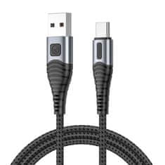 slomart Kabel USB na USB-C X10, 3A, 1,2 m, pleten (črn)