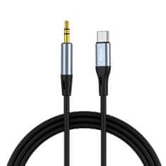 slomart L06 Kabel USB-C z mini jack 3,5 mm AUX, 1 m (siv)