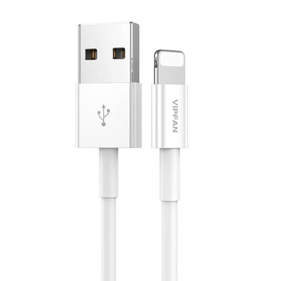 Vipfan Kabel USB na Lightning VFAN X03, 3A, 1m (beli)