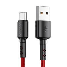 Vipfan Kabel USB na USB-C VFAN X02, 3A, 1,8 m (rdeč)