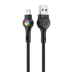 slomart Kabel USB Lightning Colorful X08, 3A, 1,2 m (črn)