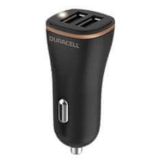 Duracell 2xUSB 30W polnilec za avto (črn)