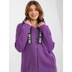 RELEVANCE Ženski pulover s kapuco POPPY temno vijoličen RV-BL-6683.00P_393095 L-XL