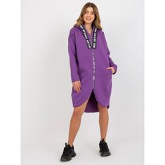 RELEVANCE Ženski pulover s kapuco POPPY temno vijoličen RV-BL-6683.00P_393095 L-XL