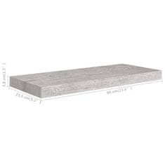 Vidaxl Stenske police 4 kosi betonsko sive 60x23,5x3,8 cm MDF