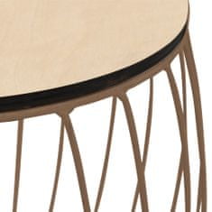Vidaxl Komplet klubskih mizic 3 kosi plošča iz topolovine in železo