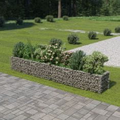 Vidaxl Visoka greda gabion pocinkano jeklo 360x50x50 cm