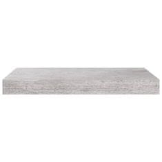 Vidaxl Stenska polica betonsko siva 40x23x3,8 cm MDF