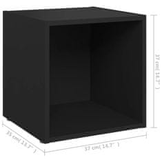 Vidaxl TV omarica črna 37x35x37 cm inženirski les