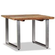 Vidaxl Klubska mizica iz predelanega odsluženega lesa 55x55x40 cm