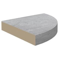 Vidaxl Kotne stenske police 2 kosa betonsko sive 25x25x3,8 cm MDF