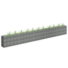 Vidaxl Visoka greda gabion pocinkano jeklo 450x30x60 cm