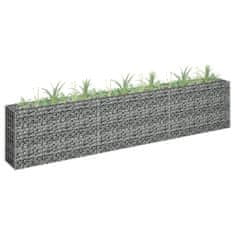 Vidaxl Visoka greda gabion pocinkano jeklo 270x30x60 cm