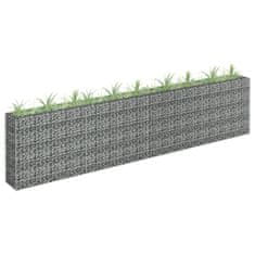 Vidaxl Visoka greda gabion pocinkano jeklo 360x30x90 cm