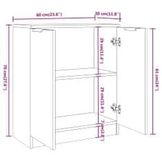 Vidaxl Komoda sonoma hrast 60x30x70 cm konstruiran les