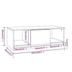 Vidaxl Klubska mizica dimljeni hrast 102x50x36 cm konstruiran les