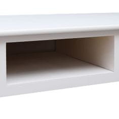 Vidaxl Pisalna miza bela 110x45x76 cm les