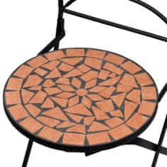 Vidaxl Zložljivi bistro stoli 2 kosa keramika terakota