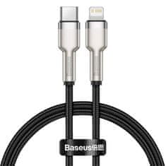 BASEUS Kabel USB-C za Lightning Baseus Cafule, PD, 20 W, 0,25 m (črn)