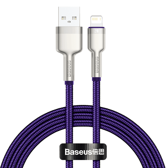 BASEUS Kabel USB do Lightning Cafule, 2.4A, 1m (vijoličen)