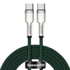 BASEUS Kabel USB-C do USB-C Baseus Cafule, 100 W, 2 m (zelen)