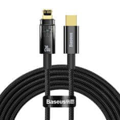 BASEUS Kabel USB-C do Lightning Explorer, 20W, 2m (črn)