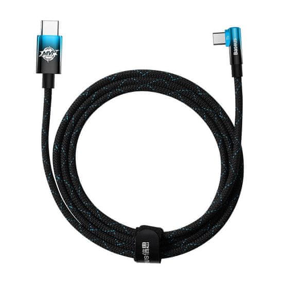 BASEUS MVP2 kabel USB-C do USB-C, 100 W, 2 m (črn/moder)