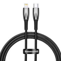 BASEUS Kabel USB-C za Lightning Baseus Glimmer Series, 20 W, 1 m (črn)