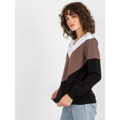 RELEVANCE Ženski pulover z izrezom DELICE belo-črn RV-BL-8452.40P_393272 Univerzalni