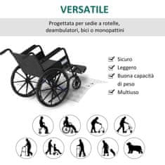 HOMCOM nedrseča klančina iz
aluminijeve zlitine za
invalidski voziček, hoduljo in invalide nosilnost 272 kg, 55x70x5 cm