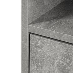 HOMCOM vhodna garderobna omara z ogledalom, obešalnikom za oblačila in nastavljivim stojalom za čevlje, cementno siva, 90x22x116 cm