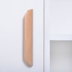 HOMCOM Večnamenska knjižna omara z 2 vrati za dnevno sobo iz ivernih plošč 80 x 23,5 x 123 cm bela