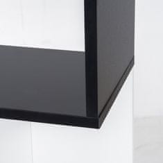 HOMCOM sodobna knjižna omara odlične izdelaveiz črne iverne plošče, 60×24×184,5 cm
