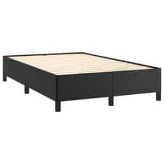 Greatstore Boxspring postelja z vzmetnico črna 120x190 cm umetno usnje