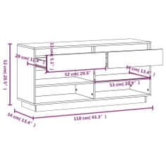 Vidaxl Omarica za čevlje bela 110x34x52 cm trdna borovina