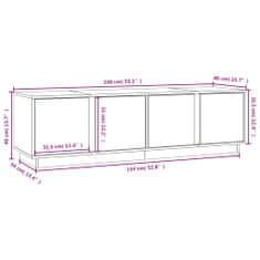 Vidaxl TV omarica 140x40x40 cm trdna borovina