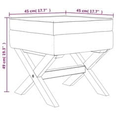 Vidaxl Stolček s prostorom za shranjevanje temno siv 45x45x49 cm blago