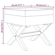 Vidaxl Stolček s prostorom za shranjevanje temno siv 45x45x49 cm blago