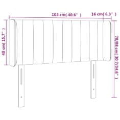 Vidaxl LED posteljno vzglavje svetlo sivo 103x16x78/88 cm blago