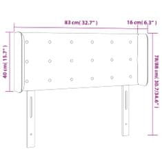 Vidaxl LED posteljno vzglavje krem 83x16x78/88 cm blago