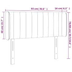 Vidaxl LED posteljno vzglavje svetlo sivo 93x16x78/88 cm blago