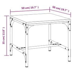 Vidaxl Klubska mizica sonoma hrast 50x50x35 cm inženirski les