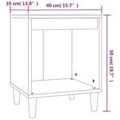 Vidaxl Nočna omarica Rjav hrast 40x35x50 cm