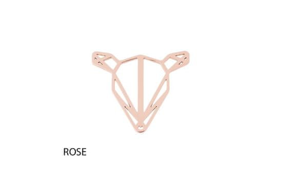 BeWooden broška Doe Steel Brooch iz kovine Rose Doe Brooch